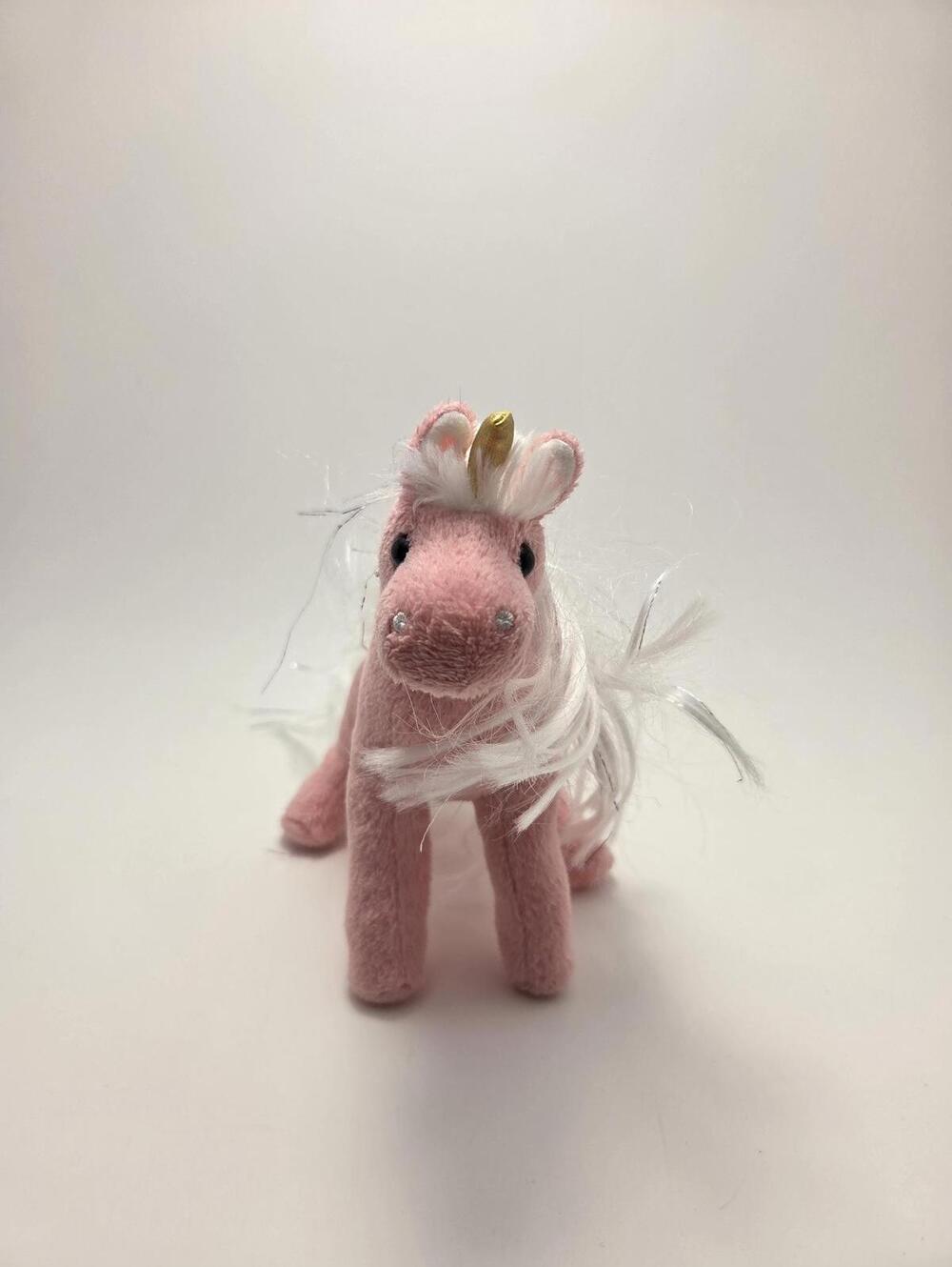 Douglas Pink Unicorn Plush White Mane, Douglas Plush (6 inch)